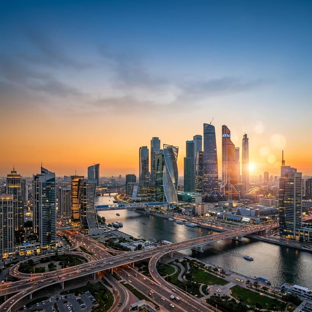 Modern city skyline